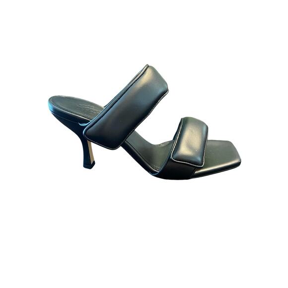 Gia Borghini X Pernille Teisbaek Perni Heel Sandals Square Toe Leather Velcro 36 - Picture 4 of 13